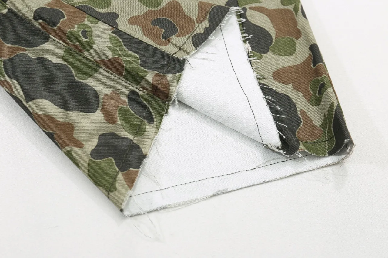 661#Gallery Dept New Hand-painted Ink Washed Overalls Camouflage Shorts Beauty Trendy Shorts Casual Five-Fifth Pants Camouflage Color S~XL P200